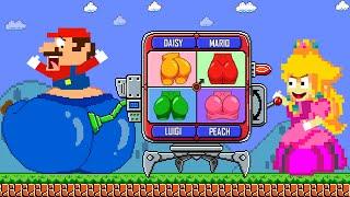 Super Mario and Peach Choosing the IDEAL BUTT from the Vending Machine | Game Animation