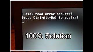 A Disk read error occurred error | 100% fix this problem from bootable window pendrive or cd