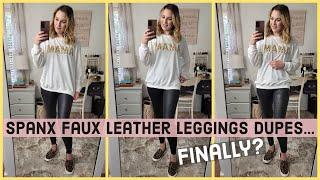 Spanx Faux Leather Leggings Look for Less | Plus Aerie Offline & Target Wild Fable | Lindsey Loves