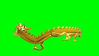 HD dragon green screen material