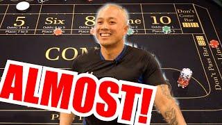 ALMOST RECORD BREAKING 30 Roll Craps Challenge - WIN BIG or BUST #450 (fix)