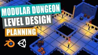 Level Design in Unity | Low Poly Modular Dungeon | Part 1 | Planning