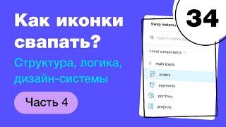  Компоненты в Фигме. Как свапать иконки? Фигма с нуля