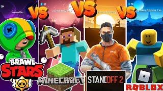 Games : Brawl Stars VS Minecraft VS Standoff 2 VS Roblox