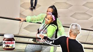 Touching Hands on Escalator with NUTELLA Prank!