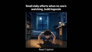 Small daily efforts, when no one’s watching, build legends. (Read Description) #motivation #success