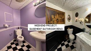 CHILDISH to CHARMING: Budget Friendly Weekend Small Basement Bathroom Transformation