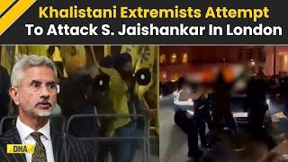 S Jaishankar Attack: Video Shows Khalistani Protestor’s Attempted Attack On Jaishankar In London