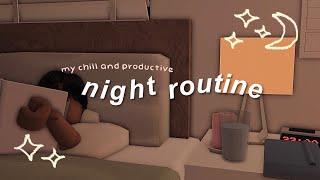  my chill night routine | roblox bloxburg roleplay