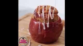 Cinnamon Roll Stuffed Baked Apples (Taste Network)