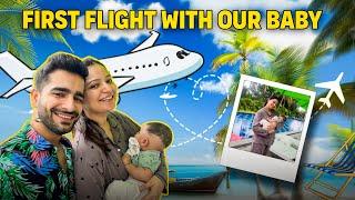 First flight ️ with our Baby | Room tour | Aman and Iti vlogs