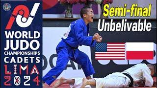 Jonathan Yang (USA) Vs. Jakub Kurowski (POL) - Historical Judo -60kg  SEMI-FINAL match #judo