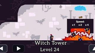 Tricky Castle Witch Tower level 24 game play |