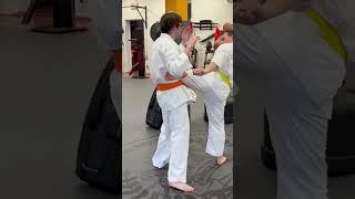 Take 1 and give 1 round house kick exercise. Let’s practice to get faster. #karate #martialarts