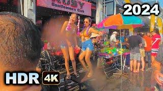 Songkran 2024  PHUKET  Patong Beach  Bangla Road  Thai New Year  -  Walking Thailand  [4K HDR]