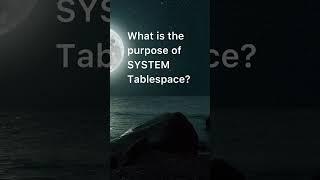 What is the  purpose of  SYSTEM  Tablespace?