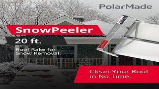 SNOWPEELER Classic Roof Rake for Snow Removal || 20 ft. Roof Snow Removal Tool