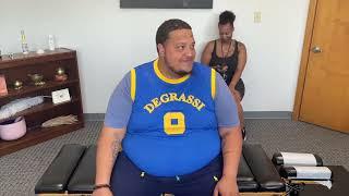 GIANT MAN CRACKED! Comedian & YouTuber W/ Gun Shot Wound + Back Pain + Multiple Sclerosis Chiro.