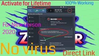 How to Activate Bandicam for free!! No Watermark|Unlimited Recording limit 2020!!