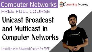 Unicast Broadcast and Multicast in Computer Networks || Lesson 60 || Computer Networks