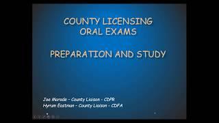 2020 Deputy Commissioner Sealer Oral Exam Prep