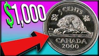 RARE CANADIAN 2000p NICKELS WORTH MONEY!! - These Valuable Coins are in Your Pocket Change!!