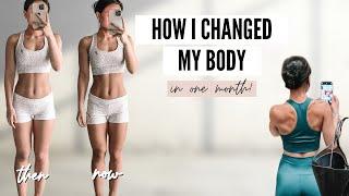 FITNESS UPDATE | the workout routine and diet that changed my body in ONE month!