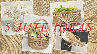 DIY jute crafts. 5 ИДЕЙ поделок из ДЖУТА своими руками.