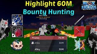 Highlight 60M God Human,Sanguine ART + T Rex,Spirit + Gravity Cane, CDK (Blox Fruits Bounty Hunting)