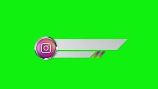 Social Media Lower thirds green screen Full HD copy right free | art cafe green