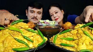 2 KG OILY MUTTON FAT CURRY EATING CHALLENGE| GREEN CHILLI SPICY EGG CURRY| INDIAN STREET FOOD|#food