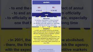 Learn the Word 'Abolish' - English Vocabulary Flashcards | Improve Your English Fluency  #english