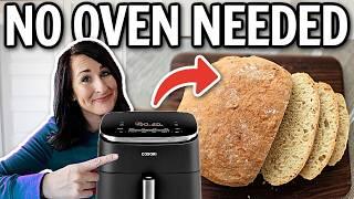 FAST & EASY No-Knead Peasant Bread in the AIR FRYER!?!? YES you can!
