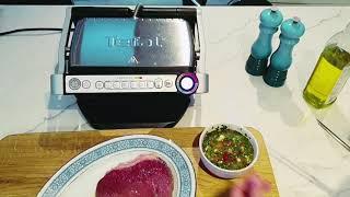 Quick Steak with Chimichurri Sauce Recipe using the Tefal OptiGrill