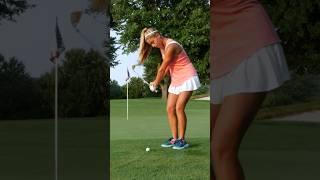 INSANE trick shot by @gabbygolfgirl 
