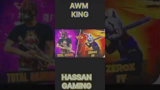 TOTAL GAMING VS ZEROX FF ONLY AWM ONE TAP #HASSAN GAMING