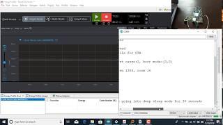 ESP8266 energy profiling current consumption test in normal and deep sleep