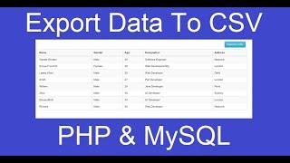 Export MySQL Table Data to CSV in PHP - Complete Source code download