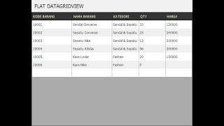 DataGridView Flat Design (VB.Net) - Visual Studio