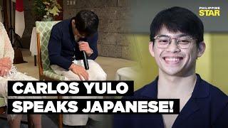 Carlos Yulo flexes Nihongo skills in interview with Japanese reporter