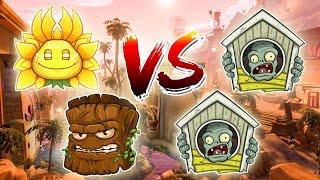 Sunflower Queen and Big Stump vs two House Gargantuars