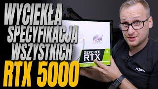 Wyciekła specyfikacja całej serii RTX 5000