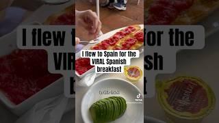 I flew to #spain for the #viral Spanish breakfast #food #fastfood #breakfast #europe #european