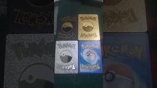 Silver, gold, bronze and normal Pokémon cards #pokemoncards #pokemon #viralshort