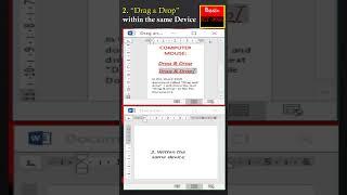 Drag and Drop between Word 2019 Documents