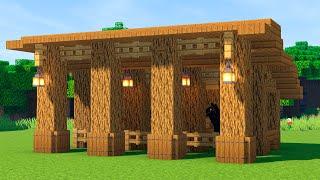 КОНЮШНЯ В МАЙНКРАФТ - Как построить конюшню Minecraft