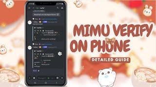 ˚ ༘ ⋆｡˚ cute mimu and yagpd verify on phone | slash commands | Easy guide