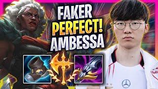 FAKER PERFECT GAME WITH AMBESSA! - T1 Faker Plays Ambessa MID vs Taliyah! | Season 2024