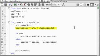 MATLAB tutorial: Functions with one input and one output