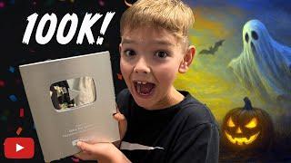 Sam Opens the YouTube 100K Plaque! (Emotional) THANK YOU SPOOKY SQUAD